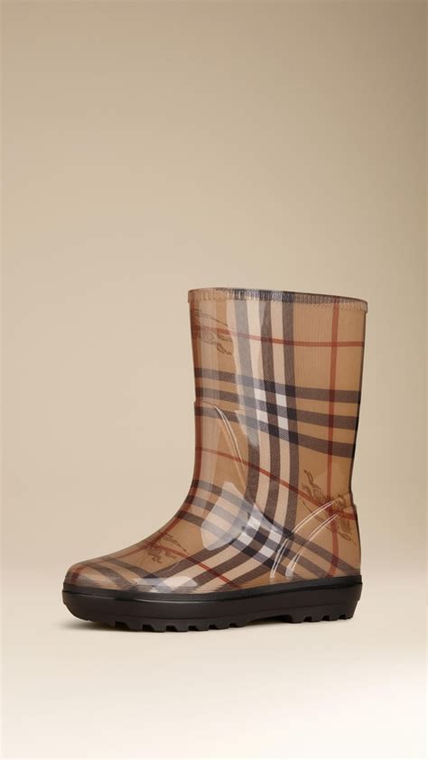 do burberry rain boots fit wide calves|Burberry Check Rainboots Reviews .